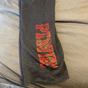 Victors secret pink grey boyfriend sweatpants large
